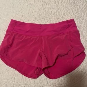 Lululemon Pink Speed Up Shorts